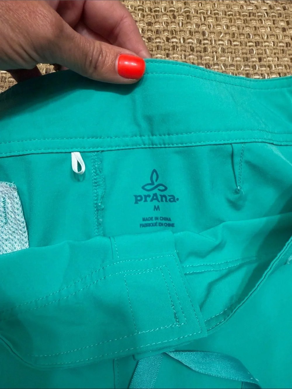 Prana Silvana Board Shorts teal size medium beach pool bathing suit cover